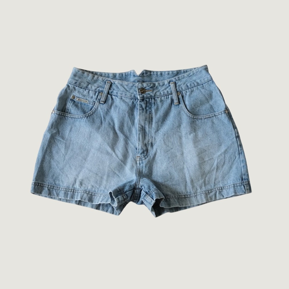 Zana Di Denim Shorts Light Wash High Waisted Vintage 90s Mom Shorts Size 5 2642